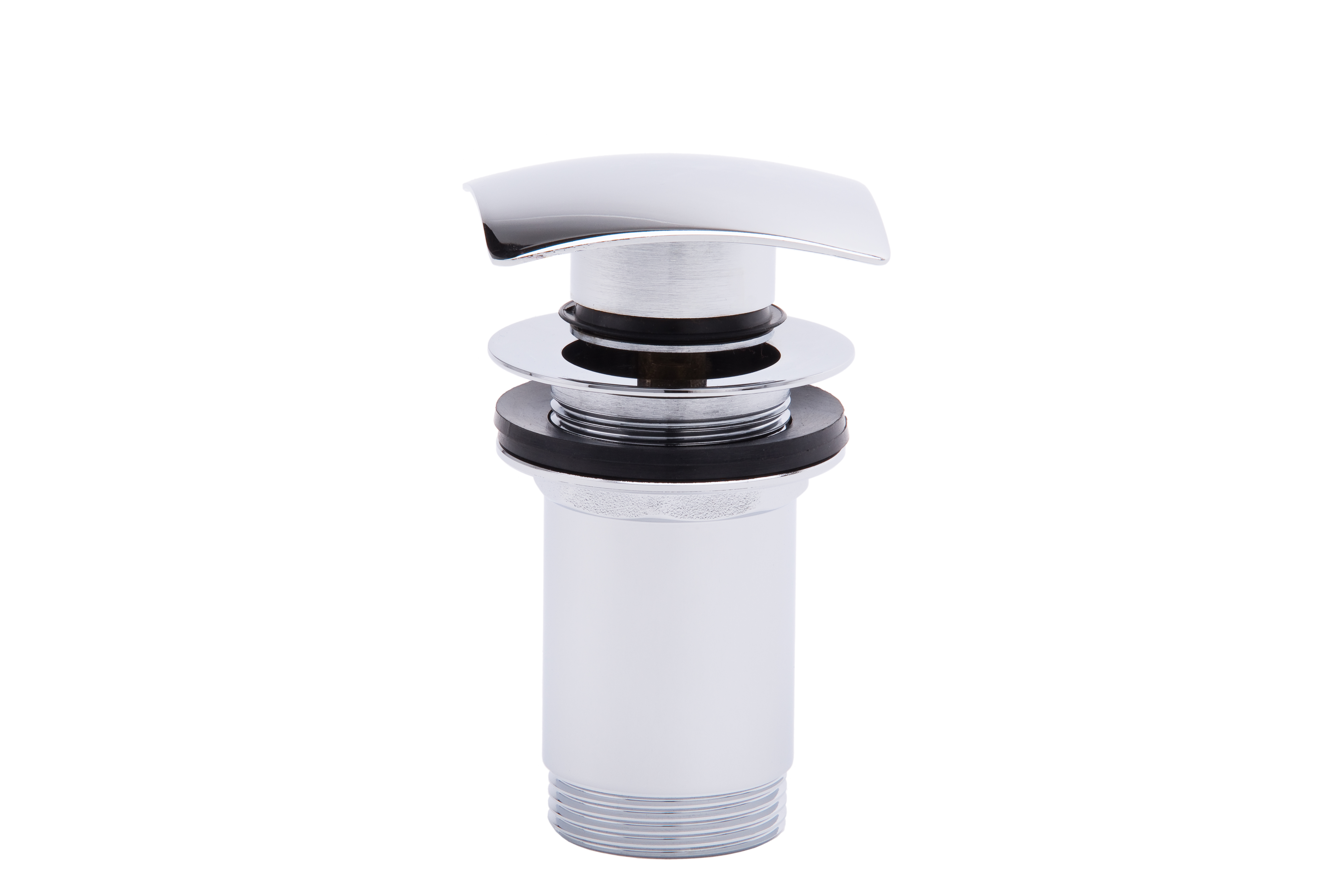 Ventil lavoar click-clack cu dop patrat, cu preaplin G1 1 4 alama, crom